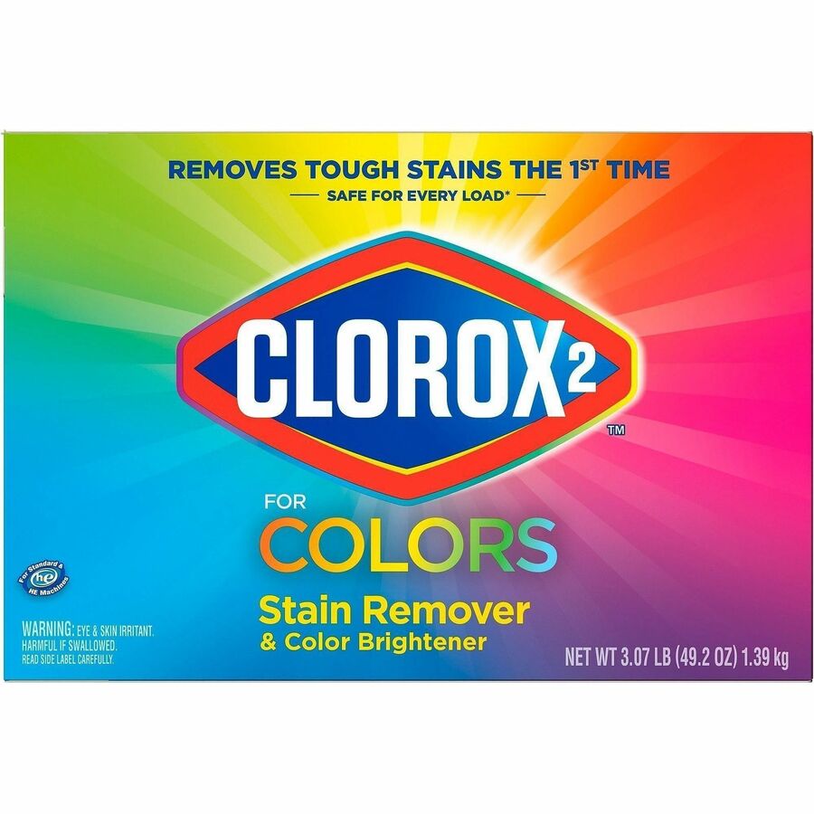Clorox for Colors Stain Remover and Color Brightener Powder - For Hotel, Restaurant, Day Care - Powder - 49.20 oz (3.07 