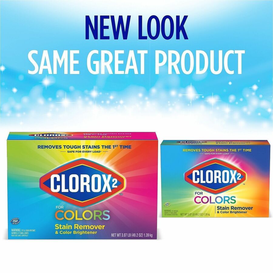 Clorox for Colors Stain Remover and Color Brightener Powder - For Hotel, Restaurant, Day Care - Powder - 49.20 oz (3.07 
