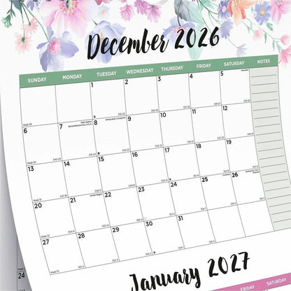 Blueline 3-Month Colorful Wall Calendar - Professional - Julian Dates - Monthly - 14 Month - December 2026 to January 20