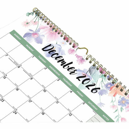 Blueline 3-Month Colorful Wall Calendar - Professional - Julian Dates - Monthly - 14 Month - December 2026 to January 20