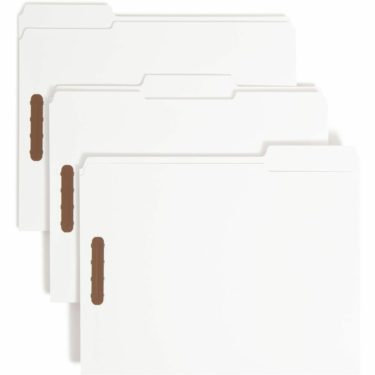 Smead 1/3 Tab Cut Letter Recycled Fastener Folder - 8 1/2" x 11" - 3/4" Expansion - 2 x Prong K Style Fastener - 2" Fast