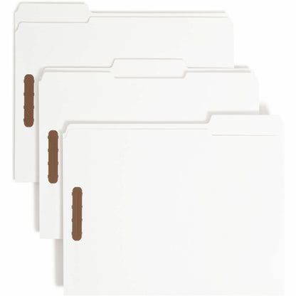 Smead 1/3 Tab Cut Letter Recycled Fastener Folder - 8 1/2" x 11" - 3/4" Expansion - 2 x Prong K Style Fastener - 2" Fast