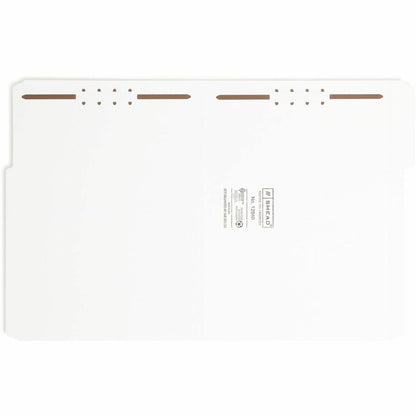 Smead 1/3 Tab Cut Letter Recycled Fastener Folder - 8 1/2" x 11" - 3/4" Expansion - 2 x Prong K Style Fastener - 2" Fast