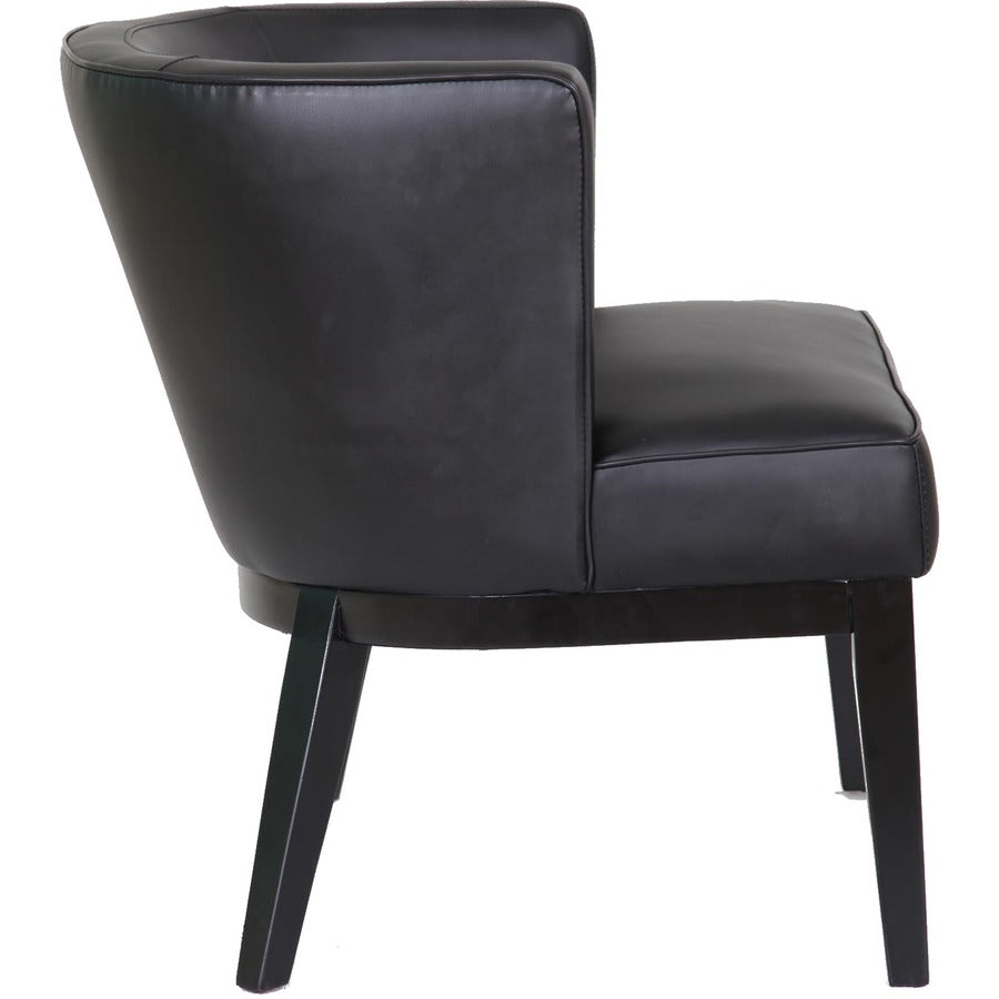 Boss Ava Accent Chair-Black - Black Seat Color - Vinyl, Plush Seat Material - Black Back Color - Vinyl Back Material - B