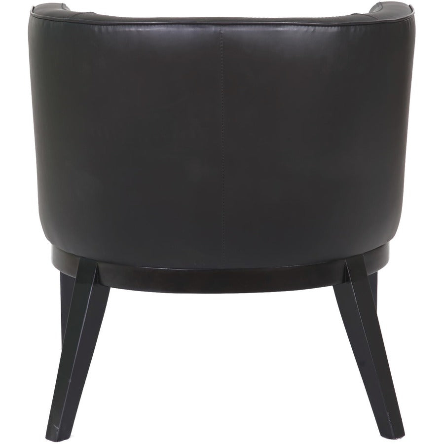 Boss Ava Accent Chair-Black - Black Seat Color - Vinyl, Plush Seat Material - Black Back Color - Vinyl Back Material - B