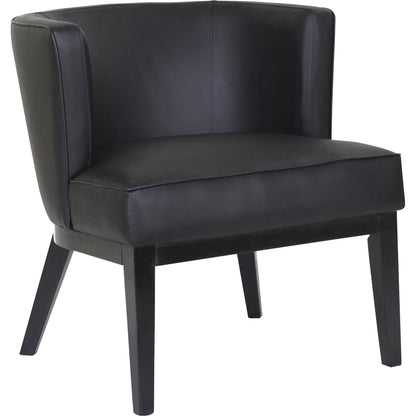 Boss Ava Accent Chair-Black - Black Seat Color - Vinyl, Plush Seat Material - Black Back Color - Vinyl Back Material - B