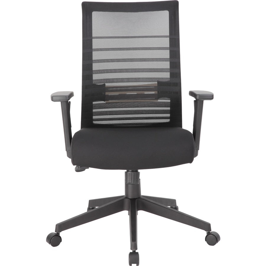 Boss Mesh Task Chair - Black Seat Color - Black Back Color - Mesh Back Material - Black Frame Color - 5-star Base - 1 Ea