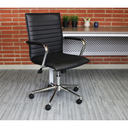Boss Black Vinyl Hospitality Chair - Black Seat Color - Vinyl Seat Material - Black Back Color - Vinyl Back Material - C