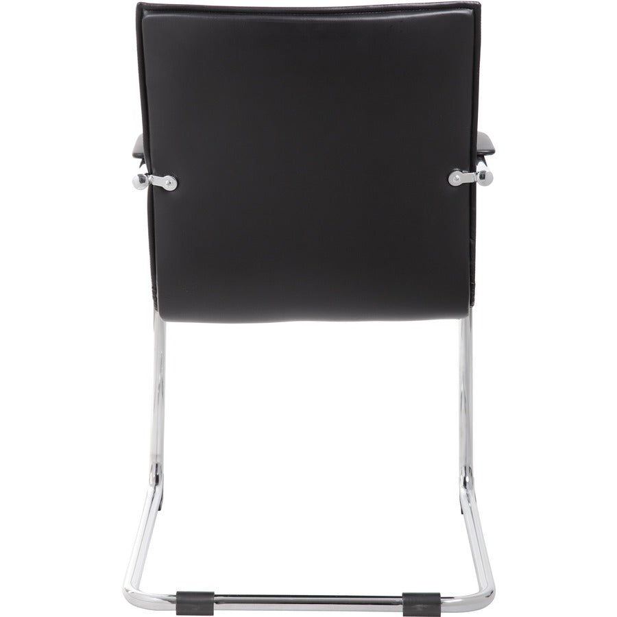 Boss Chrome Frame Vinyl Side Chairs - Black Seat Color - Vinyl Seat Material - Black Back Color - Vinyl Back Material - 