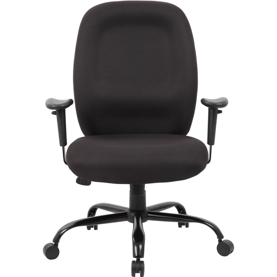 Boss Heavy Duty Task Chair- 400 lbs - Black Seat Color - Crepe Fabric Seat Material - Black Back Color - Crepe Fabric Ba