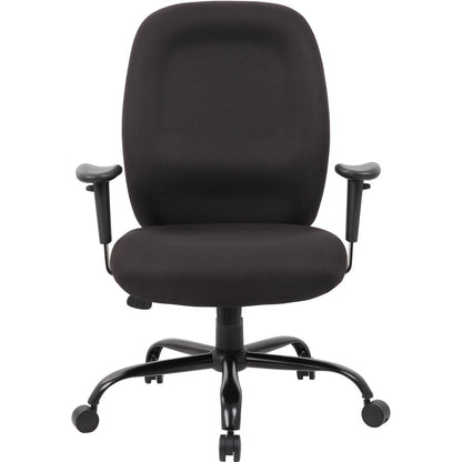 Boss Heavy Duty Task Chair- 400 lbs - Black Seat Color - Crepe Fabric Seat Material - Black Back Color - Crepe Fabric Ba