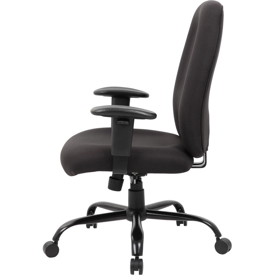 Boss Heavy Duty Task Chair- 400 lbs - Black Seat Color - Crepe Fabric Seat Material - Black Back Color - Crepe Fabric Ba