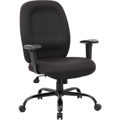 Boss Heavy Duty Task Chair- 400 lbs - Black Seat Color - Crepe Fabric Seat Material - Black Back Color - Crepe Fabric Ba