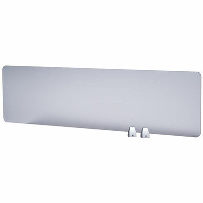 Boss 58" Privacy Panel, Plexiglass - 15.6" Height x 58" Width x 0.2" Depth - Material: Plexiglass - Finish: Silver - 1 E