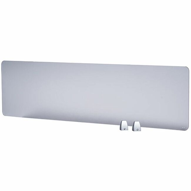 Boss 45" Privacy Panel, Plexiglass - 15.6" Height x 45" Width x 0.2" Depth - Material: Plexiglass - Finish: Silver - 1 E