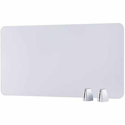 Boss 28" Privacy Panel, Plexiglass - 15.6" Height x 27.6" Width x 0.2" Depth - Material: Plexiglass - Finish: Silver - 1