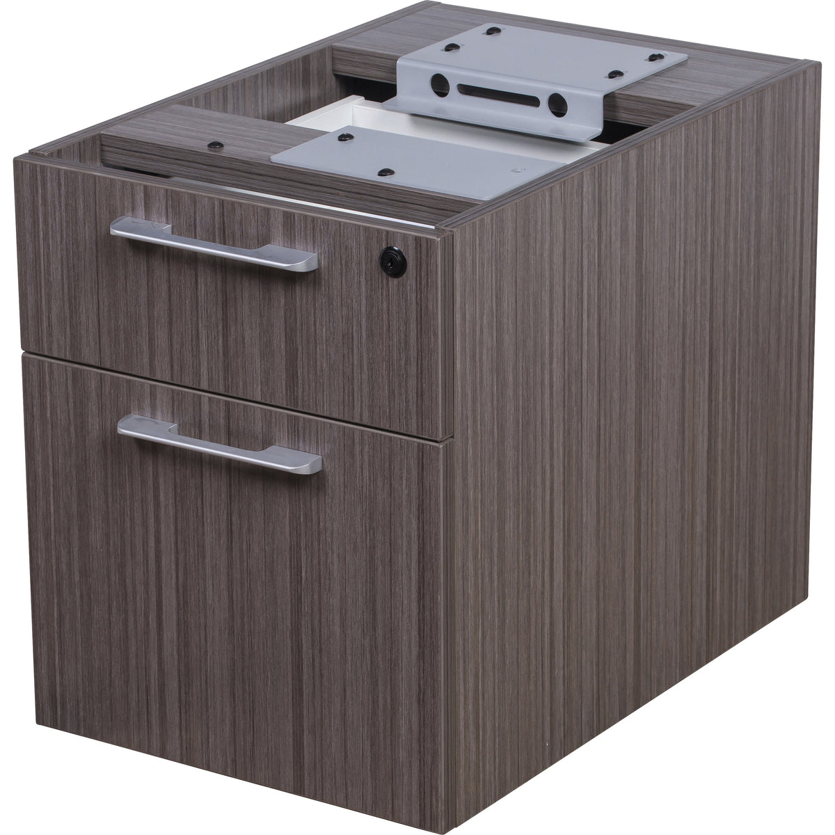 Boss Simple System Hanging Pedestal-3/4 Box/File - 19" Height x 15.5" Width x 22.8" Depth - Finish: Driftwood, Silver - 