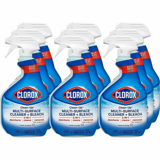 Clorox Clean-Up Multi-Surface Cleaner with Bleach - For Multipurpose - 32 fl oz (1 quart) - Rain Clean Scent - 9 / Carto