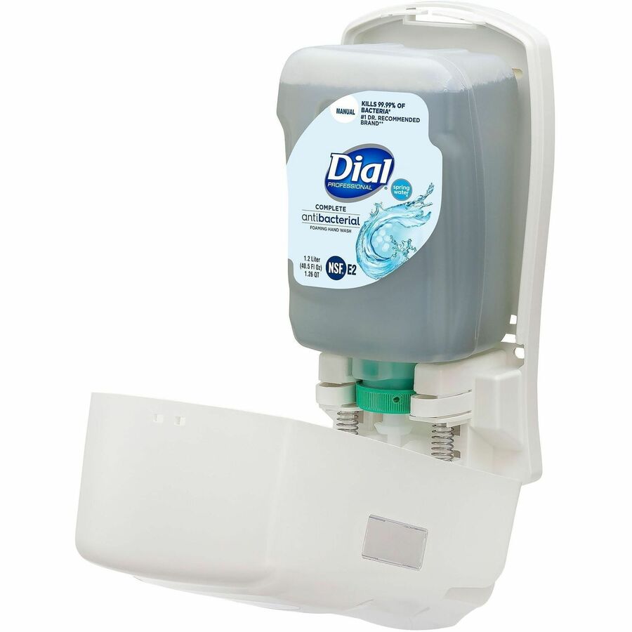 Dial Professional FIT Manual Foam Soap Dispenser - Manual - 1.27 quart Capacity - Refillable, Durable - Ivory - 1 Each