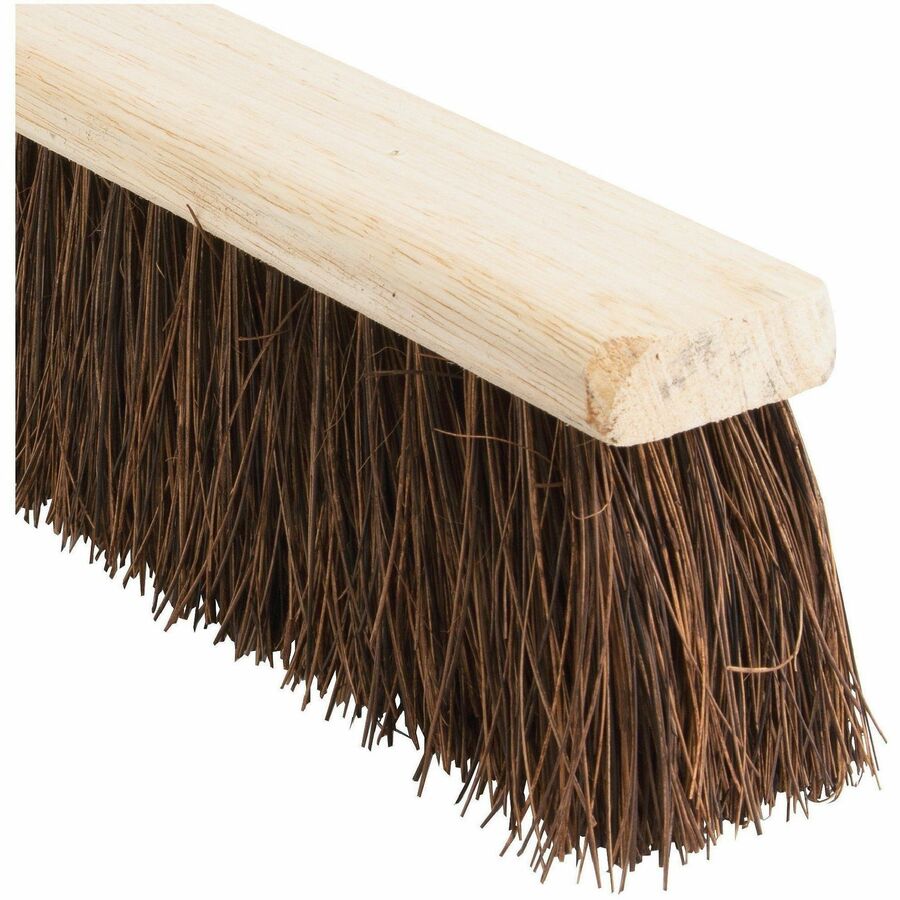 Genuine Joe 24" Push Broomhead - Palmyra Bristle - 24" Overall Length - Brown - 12 / Carton