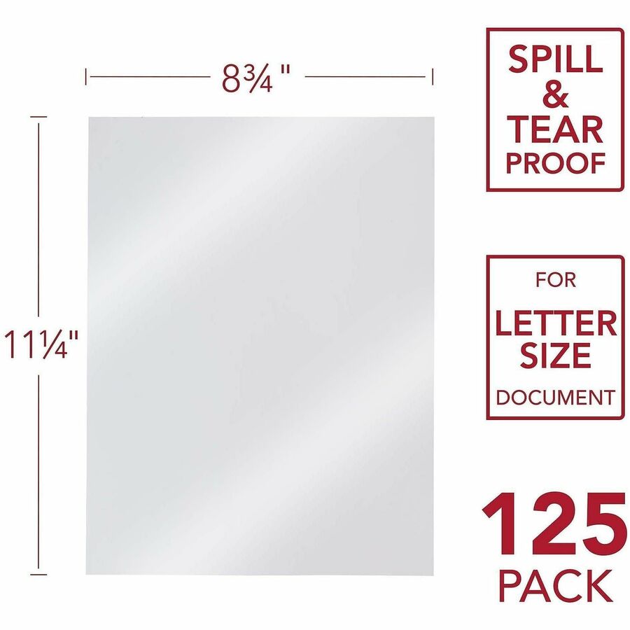 Mead Clear View Presentation Cover - 8 3/4" x 11 1/4" - Clear - Rounded Corner, Square Corner, Heavy Duty, Tear Resistan