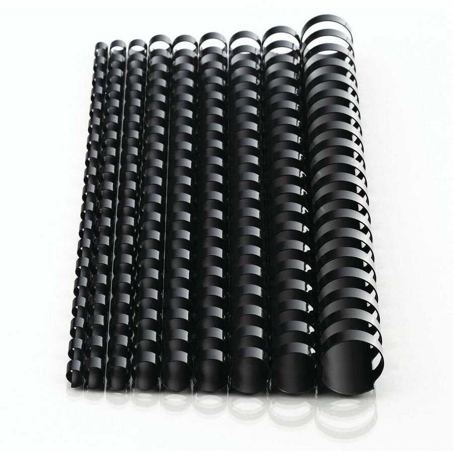 Mead CombBind Binding Spines - 0.62" Maximum Capacity - 125 x Sheet Capacity - For Letter 8 1/2" x 11" Sheet - Black - P