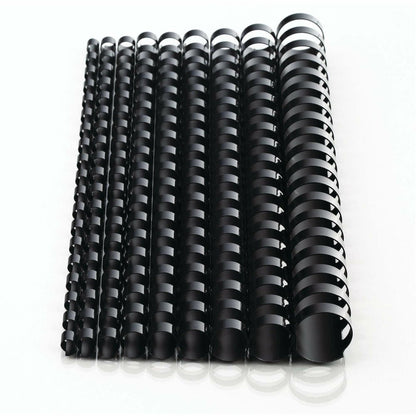 Mead CombBind Binding Spines - 0.75" Maximum Capacity - 150 x Sheet Capacity - For Letter 8 1/2" x 11" Sheet - Black - P