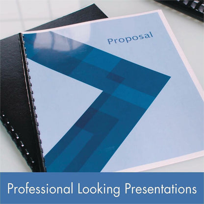 Mead CombBind Binding Spines - 1" Maximum Capacity - 200 x Sheet Capacity - For Letter 8 1/2" x 11" Sheet - Black - Plas