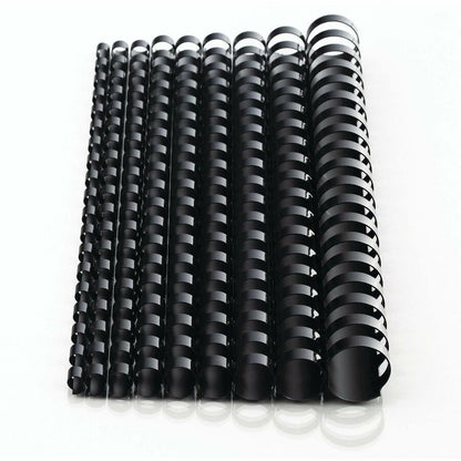 Mead CombBind Binding Spines - 0.56" Maximum Capacity - 105 x Sheet Capacity - For Letter 8 1/2" x 11" Sheet - Black - P
