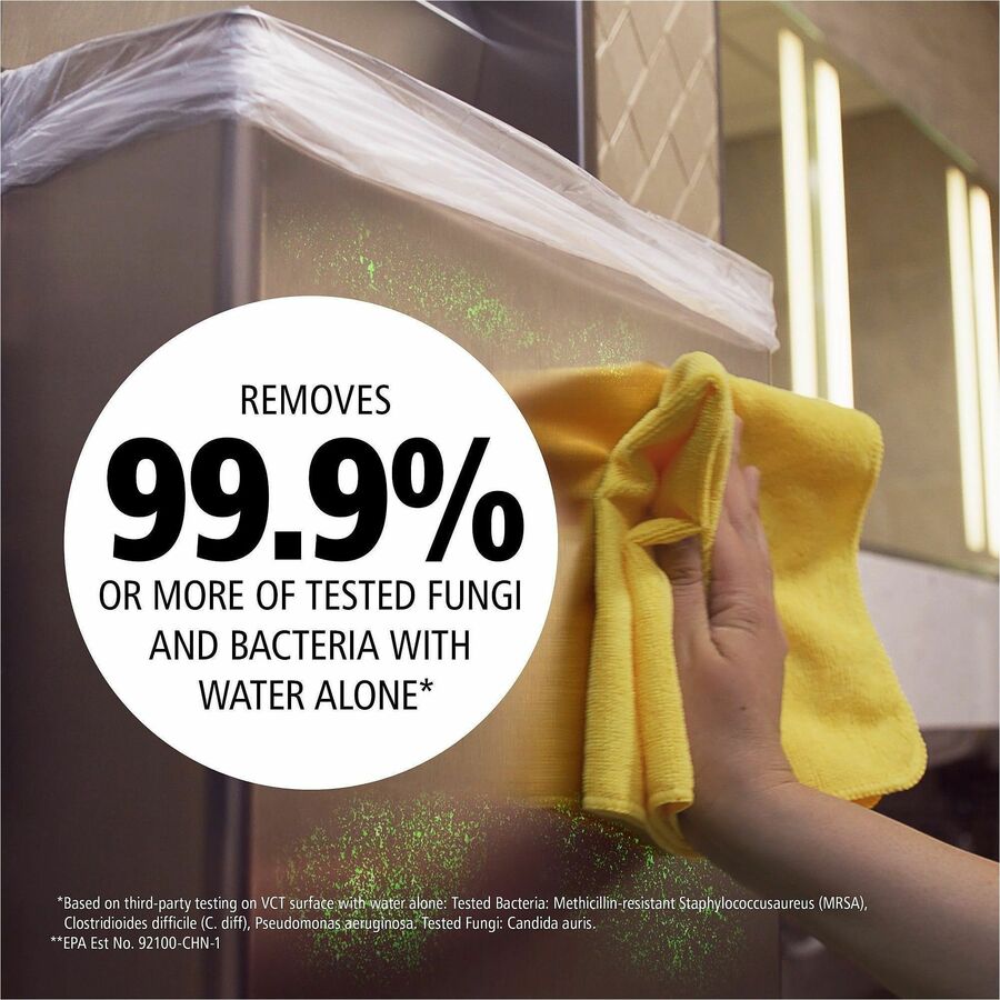 Rubbermaid Commercial Microfiber Cleaning Cloths - For Commercial - Cloth - 16" Length x 16" Width - 12 / Carton