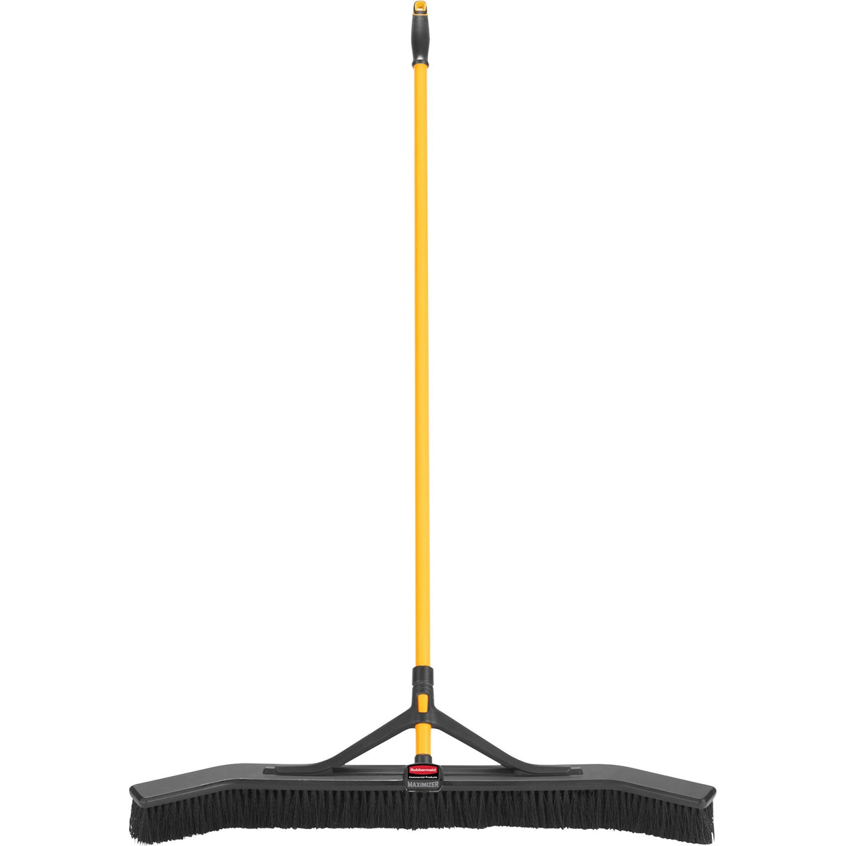 Rubbermaid Commercial Maximizer Push-To-Center 36" Brooms - Polypropylene Bristle - 58.1" Overall Length - Steel Handle 