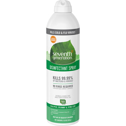 Seventh Generation Disinfectant Cleaner - For Day Care - 13.9 fl oz (0.4 quart) - Eucalyptus Spearmint & Thyme Scent - 8