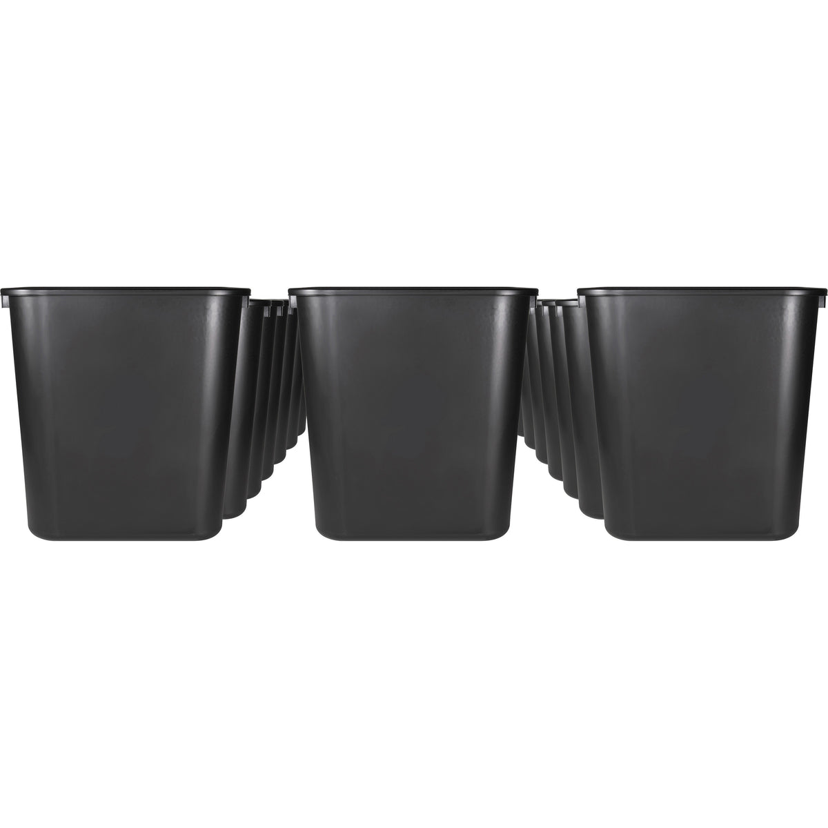 Sparco Rectangular Wastebasket - 7 gal Capacity - Rectangular - 15" Height x 14.5" Width x 10.5" Depth - Polyethylene - 