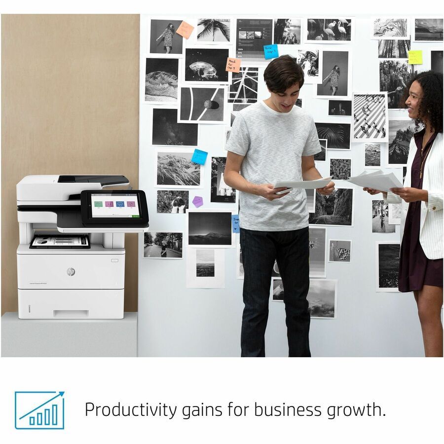 HP LaserJet M528dn Laser Multifunction Printer - Monochrome - Copier/Printer/Scanner - 43 ppm Mono Print - 1200 x 1200 d