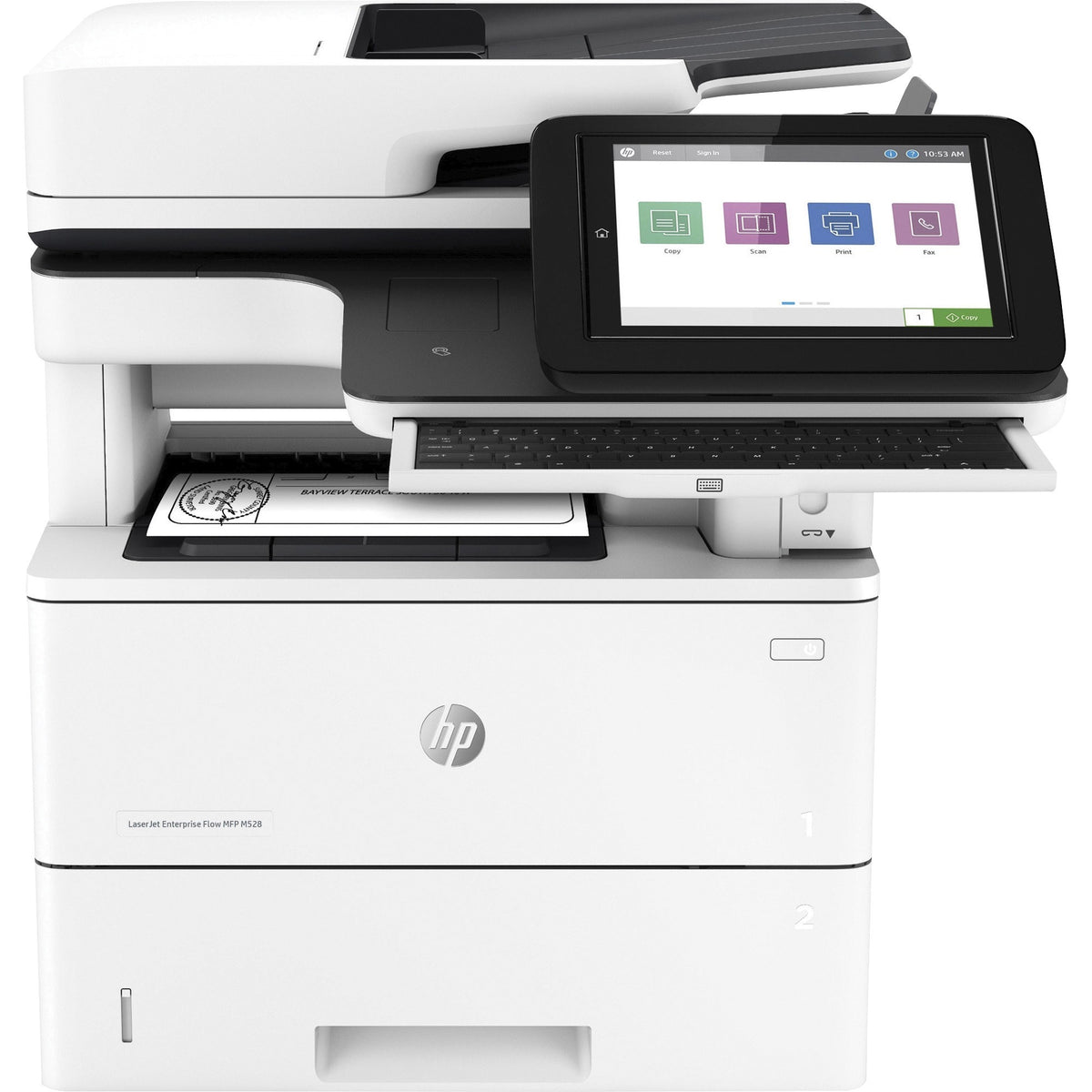 HP LaserJet M528dn Laser Multifunction Printer - Monochrome - Copier/Printer/Scanner - 43 ppm Mono Print - 1200 x 1200 d