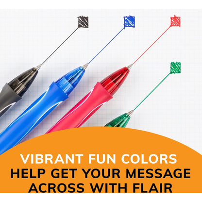BIC Gel-ocity Gel Pen - 0.7 mm Medium Pen Point - Retractable - Assorted Ink - Gel-based - 12 / Dozen