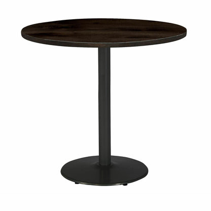 KFI 30" Round Vintage Wood Bistro Table - Round Top - 30" Height - Assembly Required - Espresso - Vintage Wood - 1 Each