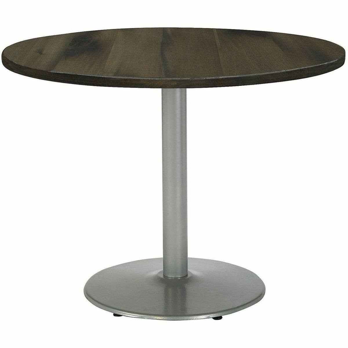 KFI 30" Round Vintage Wood Top Table - Barnwood Round Top x 30" Table Top Diameter - Assembly Required - Vintage Wood To
