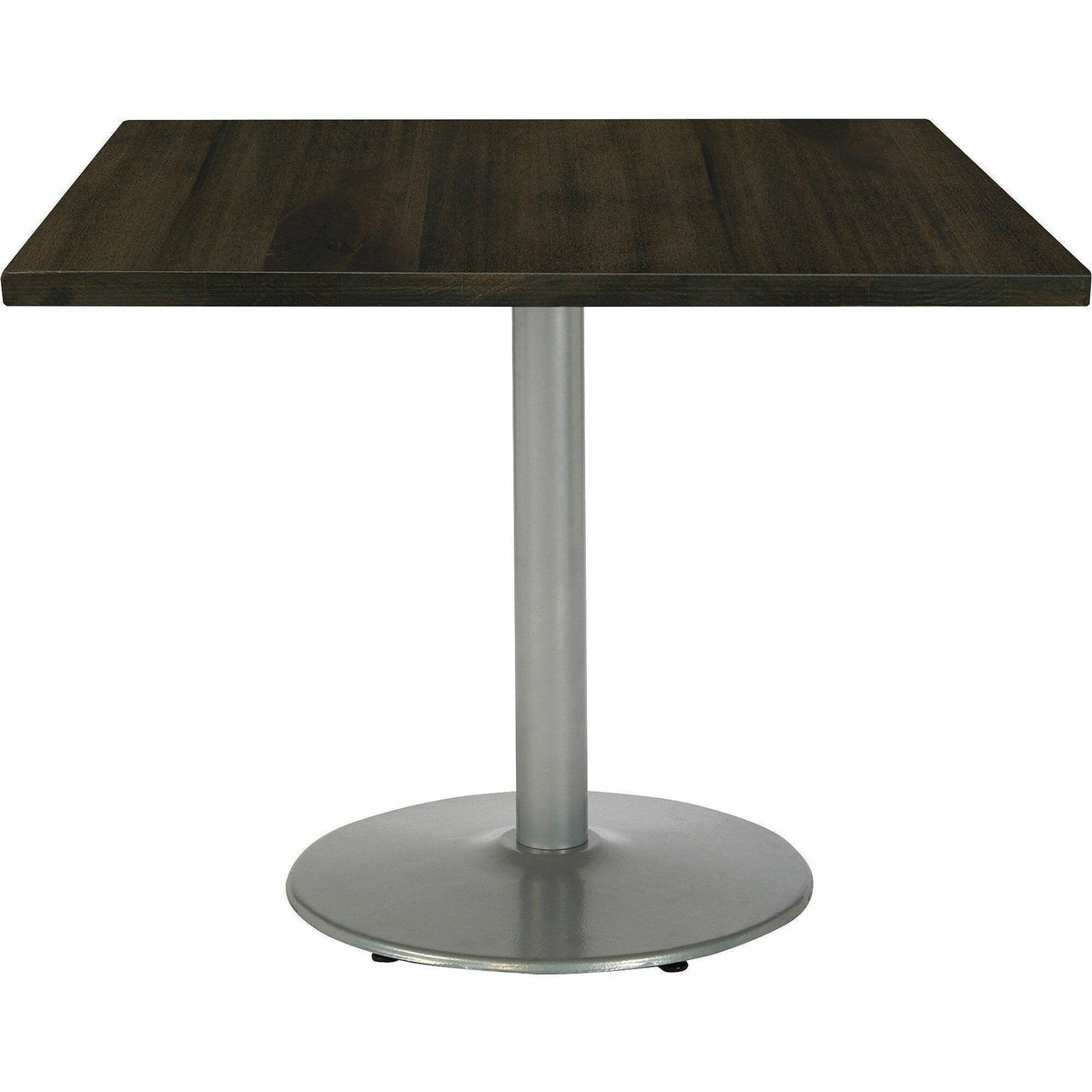 KFI 36" Round Vintage Wood Bistro Table - Round Top - 36" Height - Assembly Required - Espresso - Vintage Wood - 1 Each