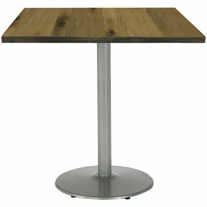 KFI 42" Square Vintage Wood Bistro Table - Square Top - 42" Height - Assembly Required - Natural - Vintage Wood - 1 Each