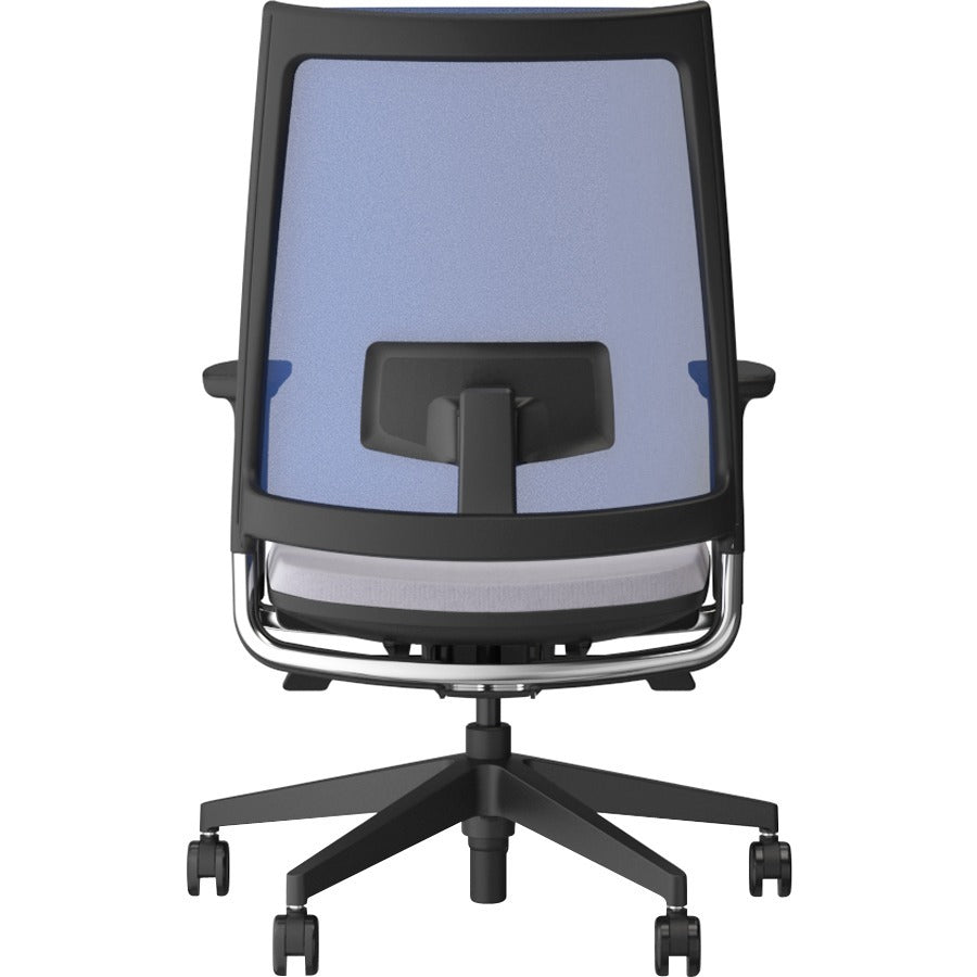 9 to 5 Seating Luna 3460 Task Chair - Blue Seat Color - Foam Seat Material - Black Back Color - Mesh Back Material - 5-s
