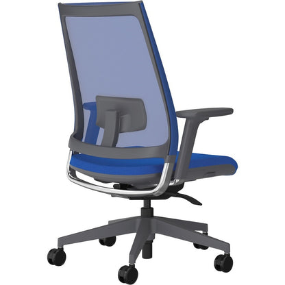9 to 5 Seating Luna 3460 Task Chair - Blue Seat Color - Foam Seat Material - Black Back Color - Mesh Back Material - 5-s