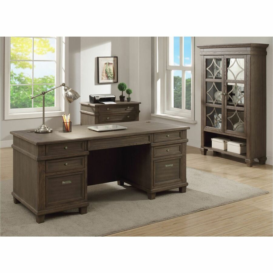 Martin Carson Writing Desk - 2-Drawer - 30" Height x 54" Width x 27" Depth - Total Drawer(s): 2 - Material: Veneer - Fin