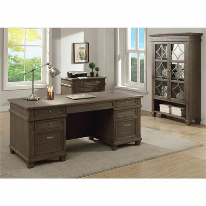 Martin Carson Writing Desk - 2-Drawer - 30" Height x 54" Width x 27" Depth - Total Drawer(s): 2 - Material: Veneer - Fin