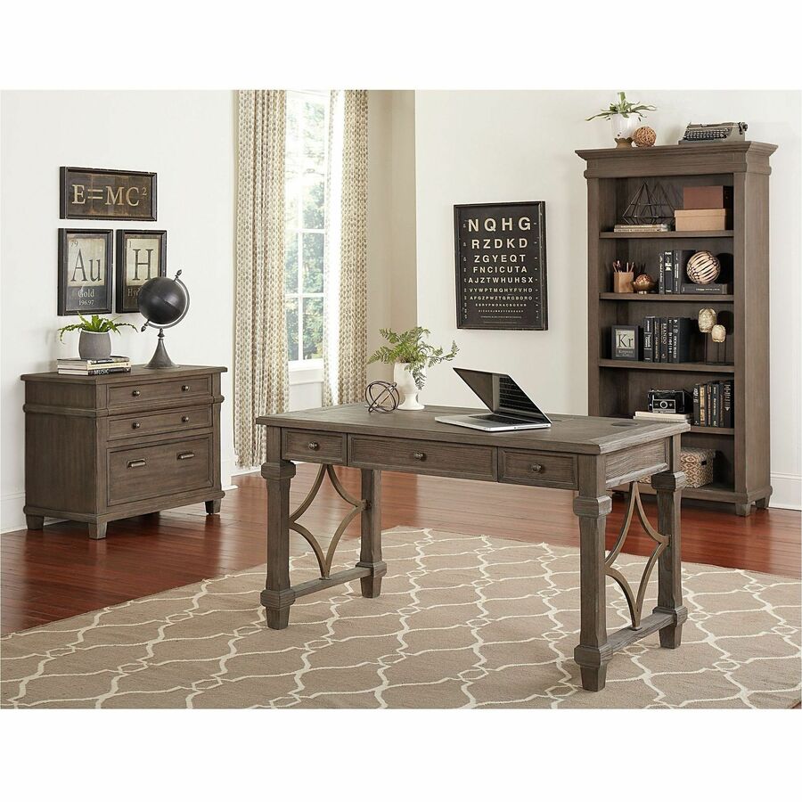 Martin Carson Writing Desk - 2-Drawer - 30" Height x 54" Width x 27" Depth - Total Drawer(s): 2 - Material: Veneer - Fin