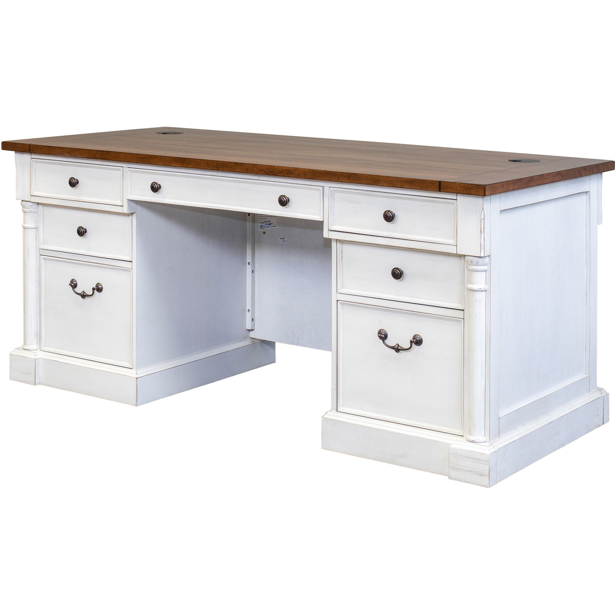 Martin Double Pedestal Executive Desk 7-Drawer - 30" Height x 66" Width x 30" Depth - Total Drawer(s): 7 - Double Pedest