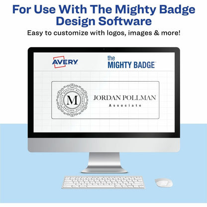 The Mighty Badge® by Avery® Reusable Magnetic Professional Name Badge Kits - 10 / Pack