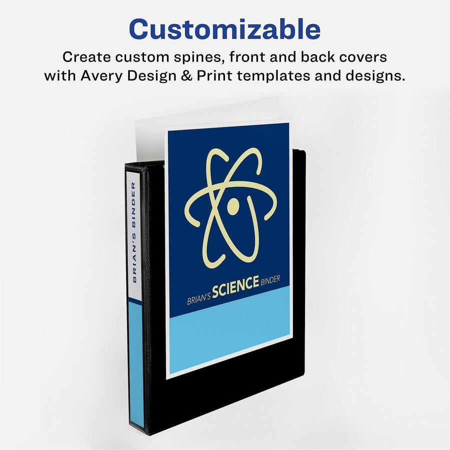 Avery® Durable View 3 Ring Binder - 2" Binder Capacity - Letter - 8 1/2" x 11" Sheet Size - 530 Sheet Capacity - 530 Rin