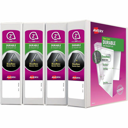 Avery® Durable View 3 Ring Binder - 2" Binder Capacity - Letter - 8 1/2" x 11" Sheet Size - 530 Sheet Capacity - 530 Rin