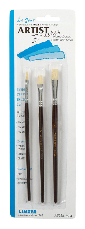 Linzer No. 0/2/4 Flat Artist Paint Brush Set